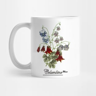 Columbine flowers-Spring Columbine Bouquet-Spring flowers-Aguilegia flowers Mug